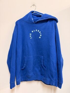 Men's Blue 'The Blessing' Graphic Hoodie